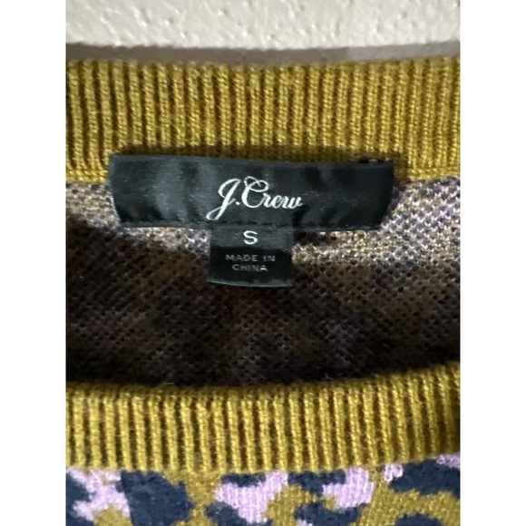 J. Crew Leopard Print Sweater - Green and Purple - Picture 2 of 3